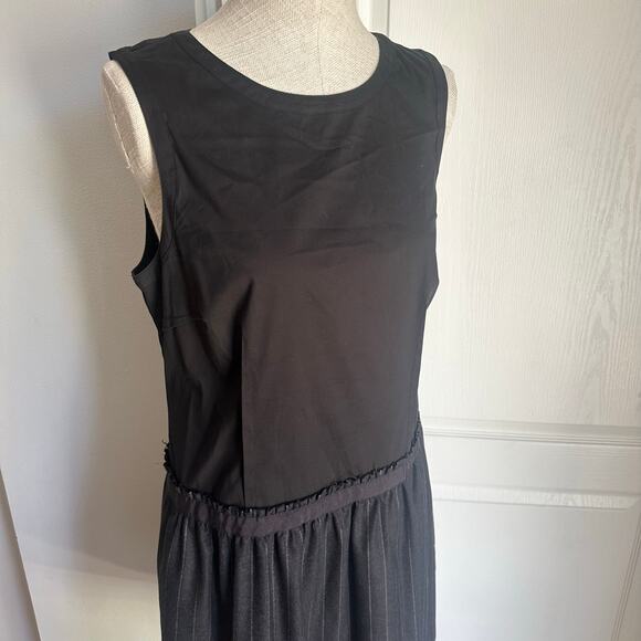 Theory Black Drop Waist Sleeveless Dress Sz12 - Picture 2 of 10
